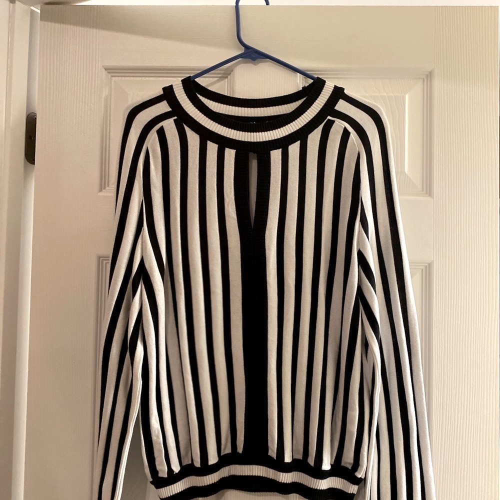 Black and white sweater
